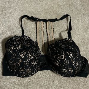Black Lace Front-Clasp Bra